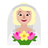 Microsoft(Windows) Woman With Veil: Medium-Light Skin Tone Emoji