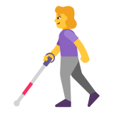 Microsoft(Windows) Woman With White Cane Emoji