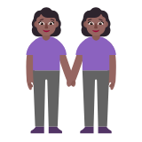 Microsoft(Windows) Women Holding Hands: Medium-Dark Skin Tone Emoji