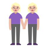 Microsoft(Windows) Women Holding Hands: Medium-Light Skin Tone Emoji