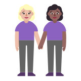 Microsoft(Windows) Women Holding Hands: Medium-Light Skin Tone, Medium-Dark Skin Tone Emoji