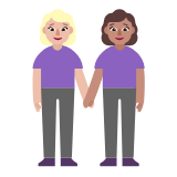 Microsoft(Windows) Women Holding Hands: Medium-Light Skin Tone, Medium Skin Tone Emoji