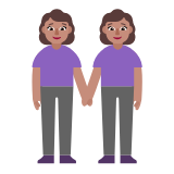 Microsoft(Windows) Women Holding Hands: Medium Skin Tone Emoji