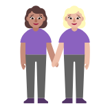 Microsoft(Windows) Women Holding Hands: Medium Skin Tone, Medium-Light Skin Tone Emoji