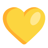 Microsoft(Windows) Yellow Heart Emoji