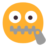 Microsoft(Windows) Zipper-Mouth Face Emoji